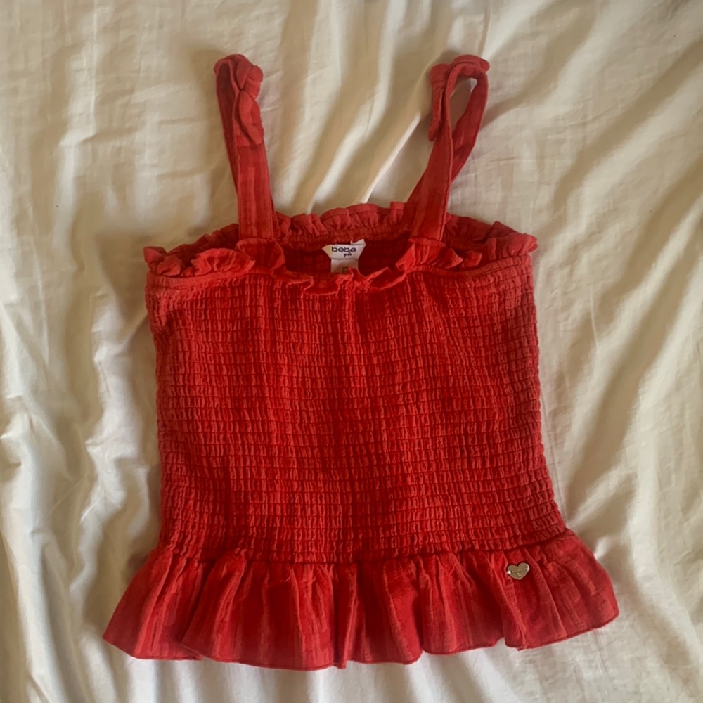 Bebe Red Orange top